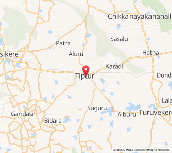 Map of Tiptur, Karnataka
