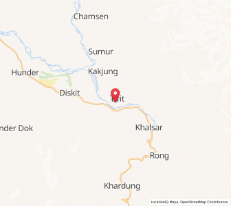 Map of Tirit, Kashmir