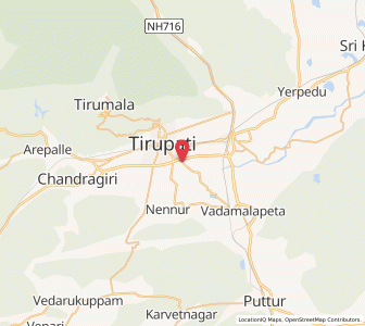 Map of Tiruchanur, Andhra Pradesh