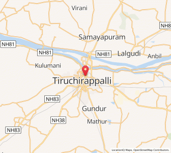 Map of Tiruchirappalli, Tamil Nadu