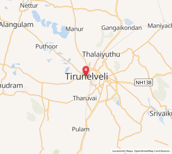 Map of Tirunelveli, Tamil Nadu