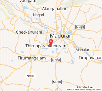 Map of Tirupparangunram, Tamil Nadu