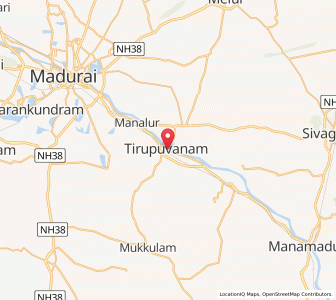 Map of Tiruppuvanam, Tamil Nadu