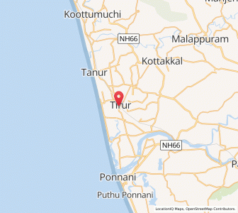 Map of Tirur, Kerala