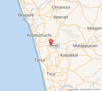 Map of Tirurangadi, Kerala