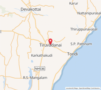 Map of Tiruvadanai, Tamil Nadu