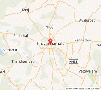Map of Tiruvannamalai, Tamil Nadu
