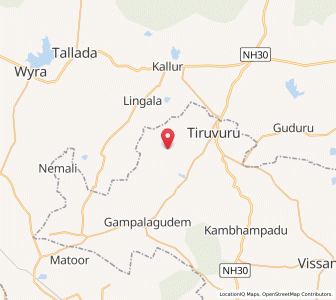 Map of Tiruvuru, Andhra Pradesh