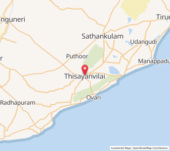 Map of Tisaiyanvilai, Tamil Nadu