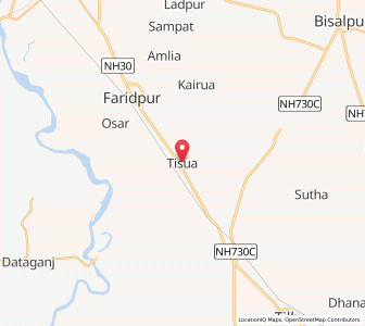 Map of Tisua, Uttar Pradesh