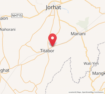 Map of Titabar, Assam