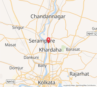 Map of Titagarh, West Bengal