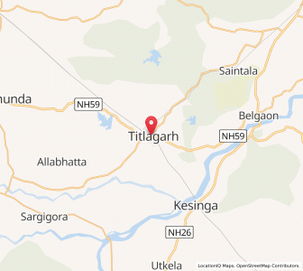 Map of Titlagarh, Odisha