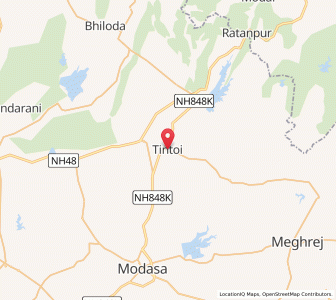 Map of Titoi, Gujarat