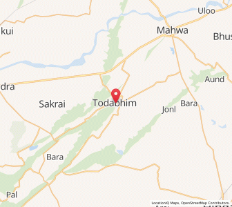 Map of Todabhim, Rajasthan