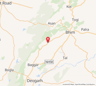 Map of Todgarh, Rajasthan