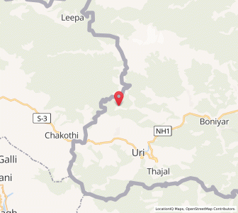 Map of Tragan, Kashmir
