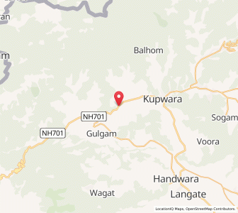 Map of Trahagam, Kashmir