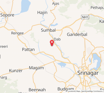 Map of Trigam, Kashmir
