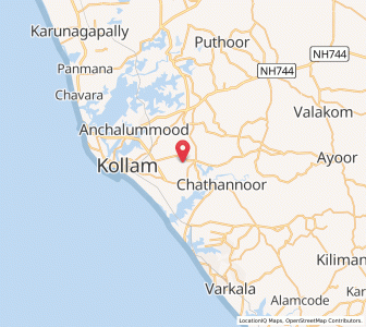 Map of Trikonavattam, Kerala