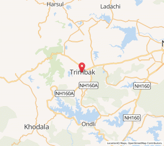 Map of Trimbak, Maharashtra