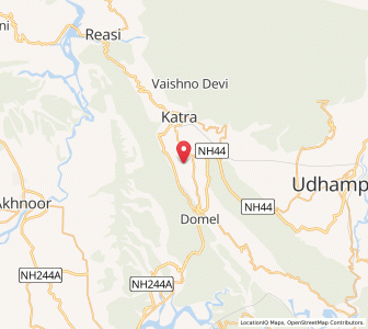 Map of Trin, Kashmir