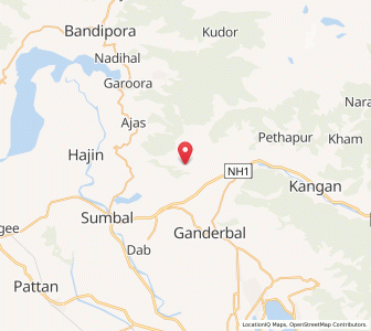 Map of Tsunt Wali War, Kashmir