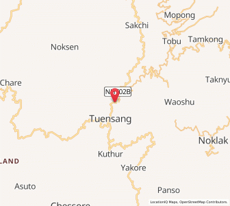 Map of Tuensang, Nagaland