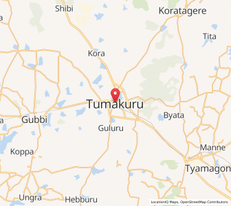 Map of Tumkur, Karnataka