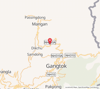 Map of Tumlong, Sikkim