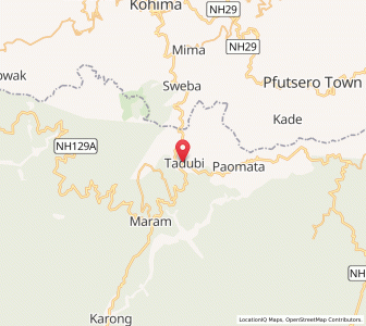 Map of Tuphema, Manipur
