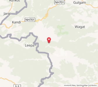 Map of Uchhar, Kashmir