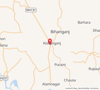 Map of Udakishunganj, Bihar