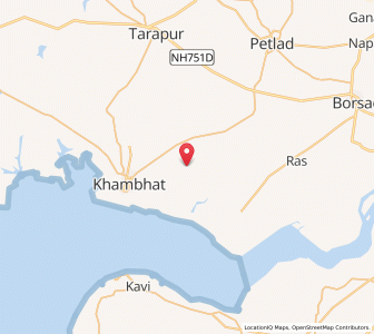 Map of Udel, Gujarat