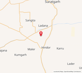 Map of Udepur, Rajasthan