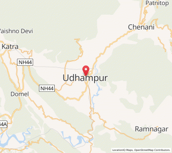 Map of Udhampur, Kashmir