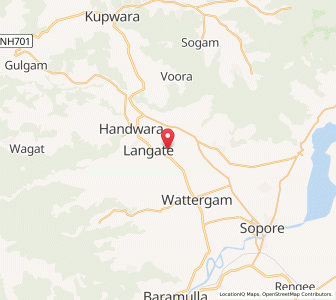 Map of Udhipura, Kashmir