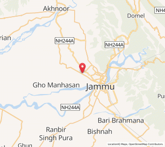 Map of Udhoala, Kashmir