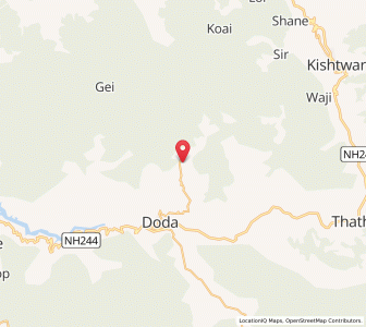 Map of Udianpur, Kashmir