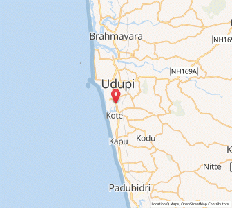 Map of Udiyavara, Karnataka