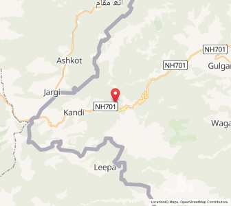 Map of Udura, Kashmir