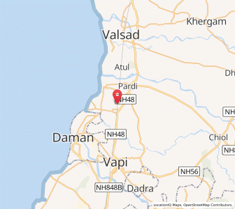 Map of Udvada, Gujarat