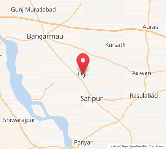 Map of Ugu, Kashmir