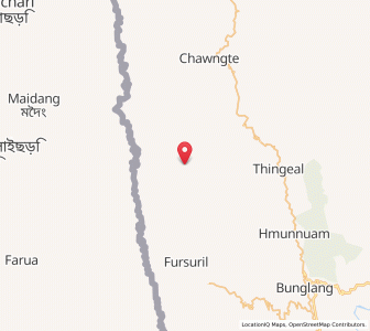 Map of Uiphum, Mizoram