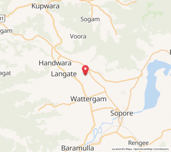 Map of Ujar, Kashmir