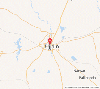 Map of Ujjain, Madhya Pradesh