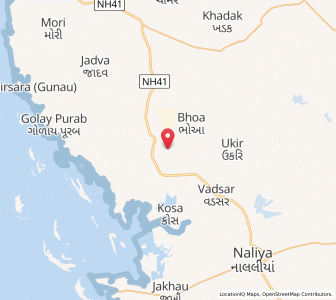 Map of Uker, Gujarat