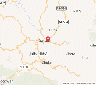Map of Ukhlet, Uttarakhand
