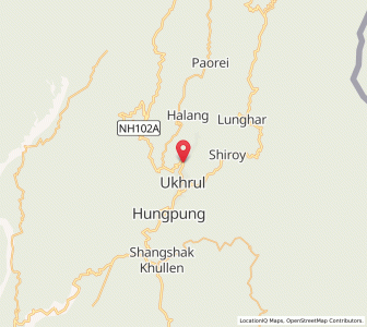 Map of Ukhrul, Manipur