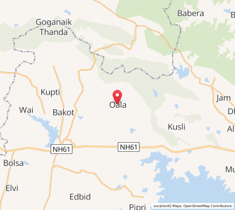 Map of Ullah, Andhra Pradesh
